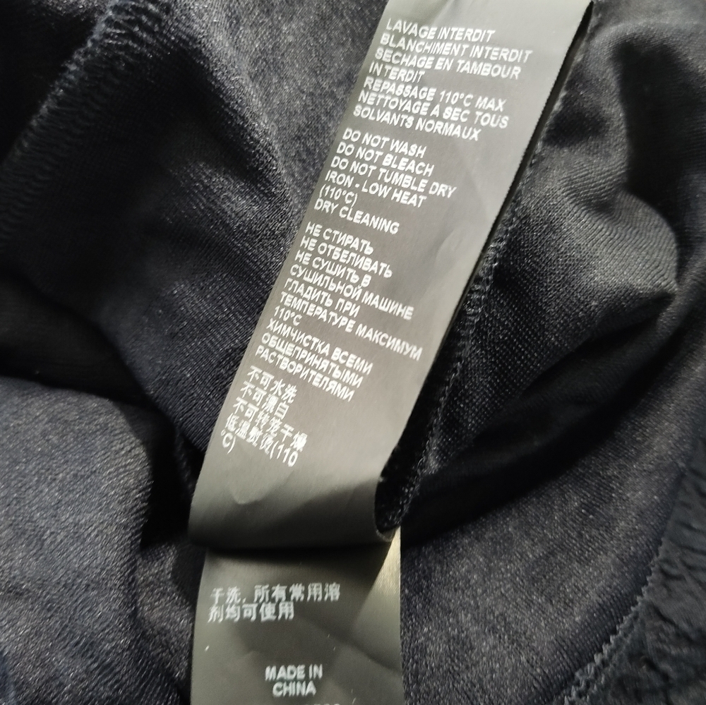 THE KOOPLES Navy Blue Fit & Flare textured Dress S lace Detail Stretch S M - Picture 10 of 12